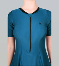 Load image into Gallery viewer, Women Swimdress Boyleg With Front Zip